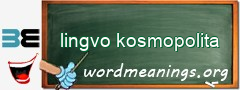 WordMeaning blackboard for lingvo kosmopolita